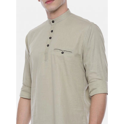 Generic Men's Cotton Slim Fit Casual Shirt (Material: Cotton, (Color:Grey)