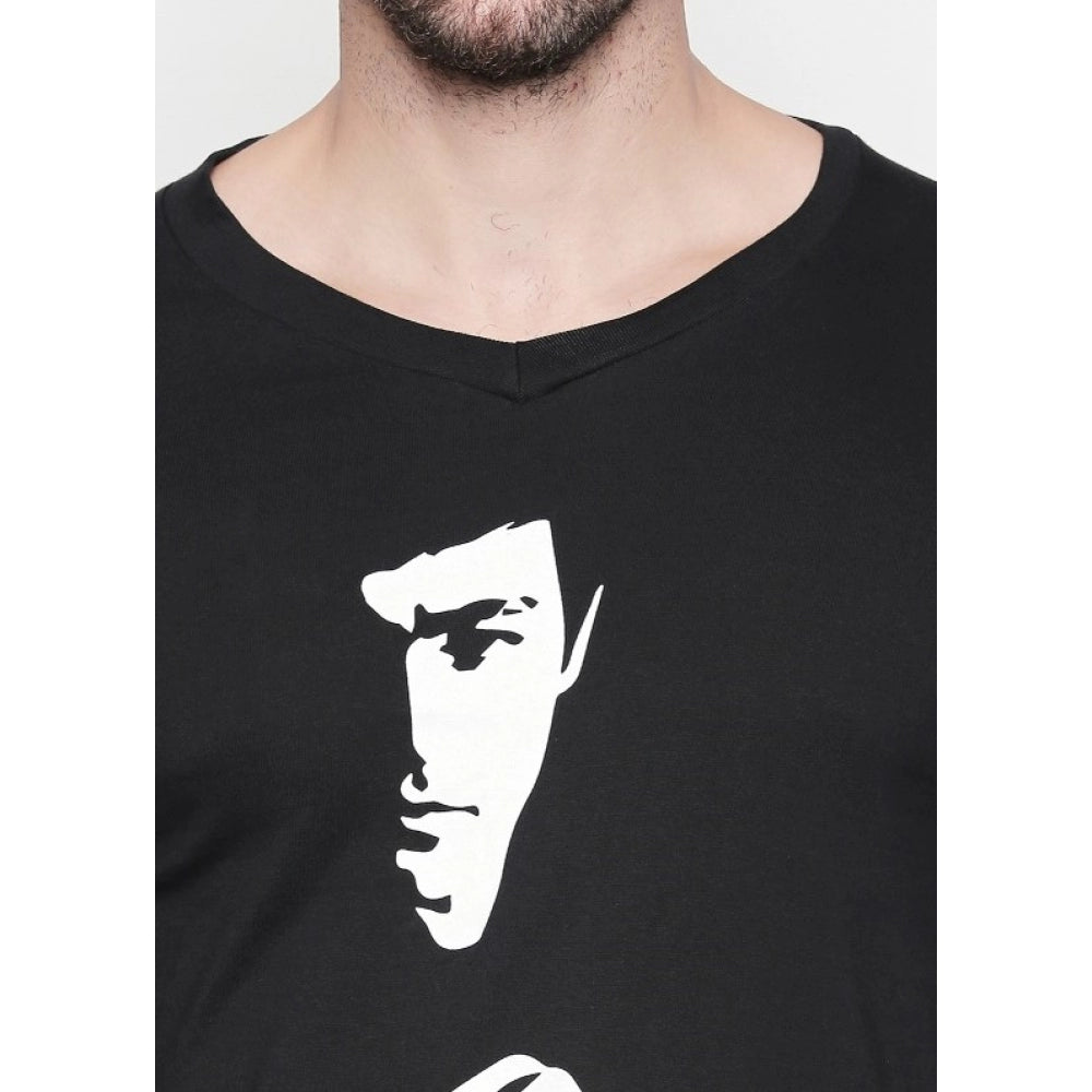 Generic Men's Cotton Slim Fit Full Sleeve T-Shirt (Material: Cotton, (Color:Black)