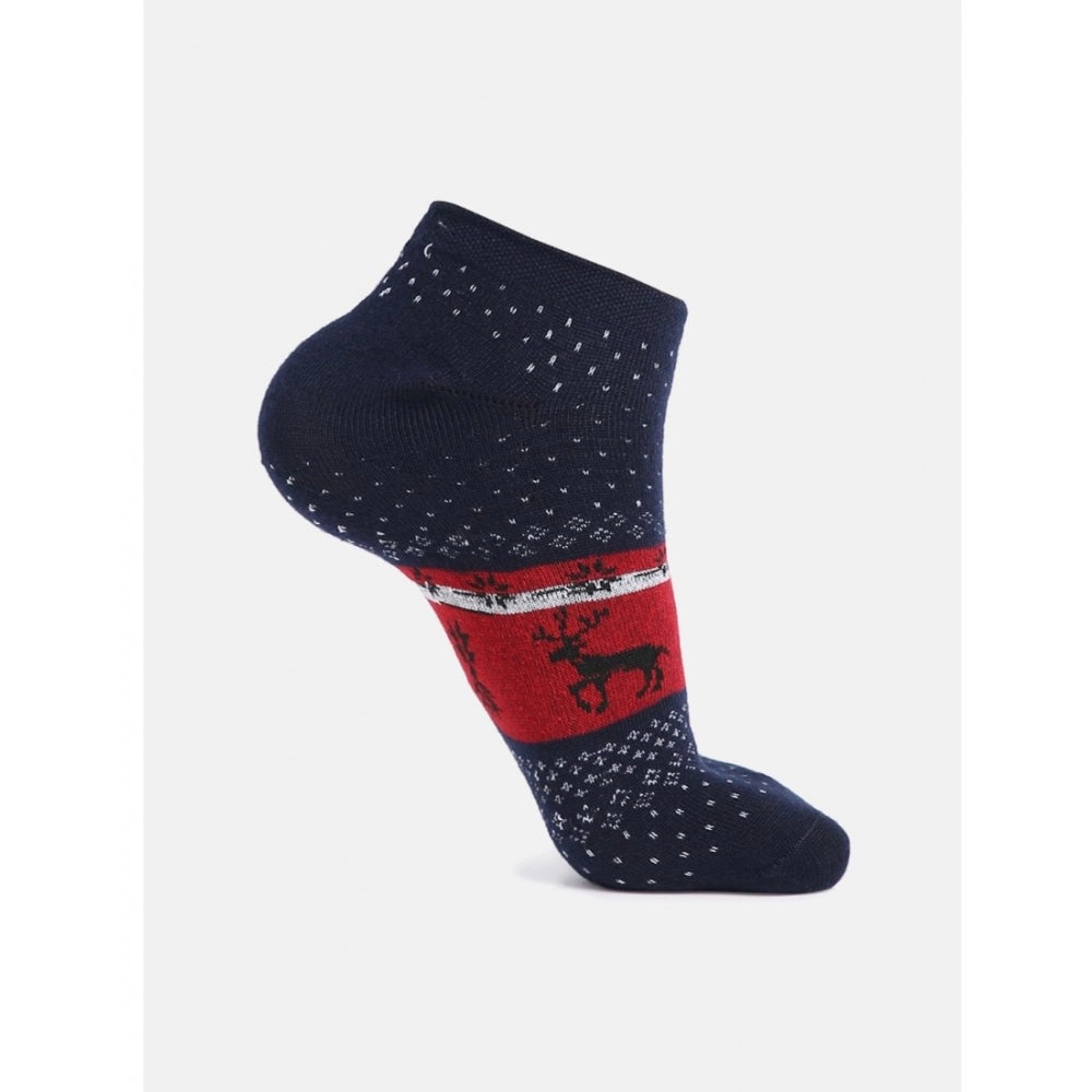 Generic 4 Pairs Unisex Casual Cotton Blended Printed Ankle length Socks (Assorted)