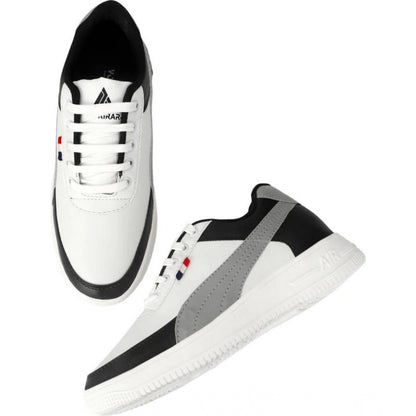 Generic Men's Casual Synthetic Lace-ups Casual Shoes (White)